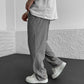 Pantaloni cu picior tubular cu nervuri